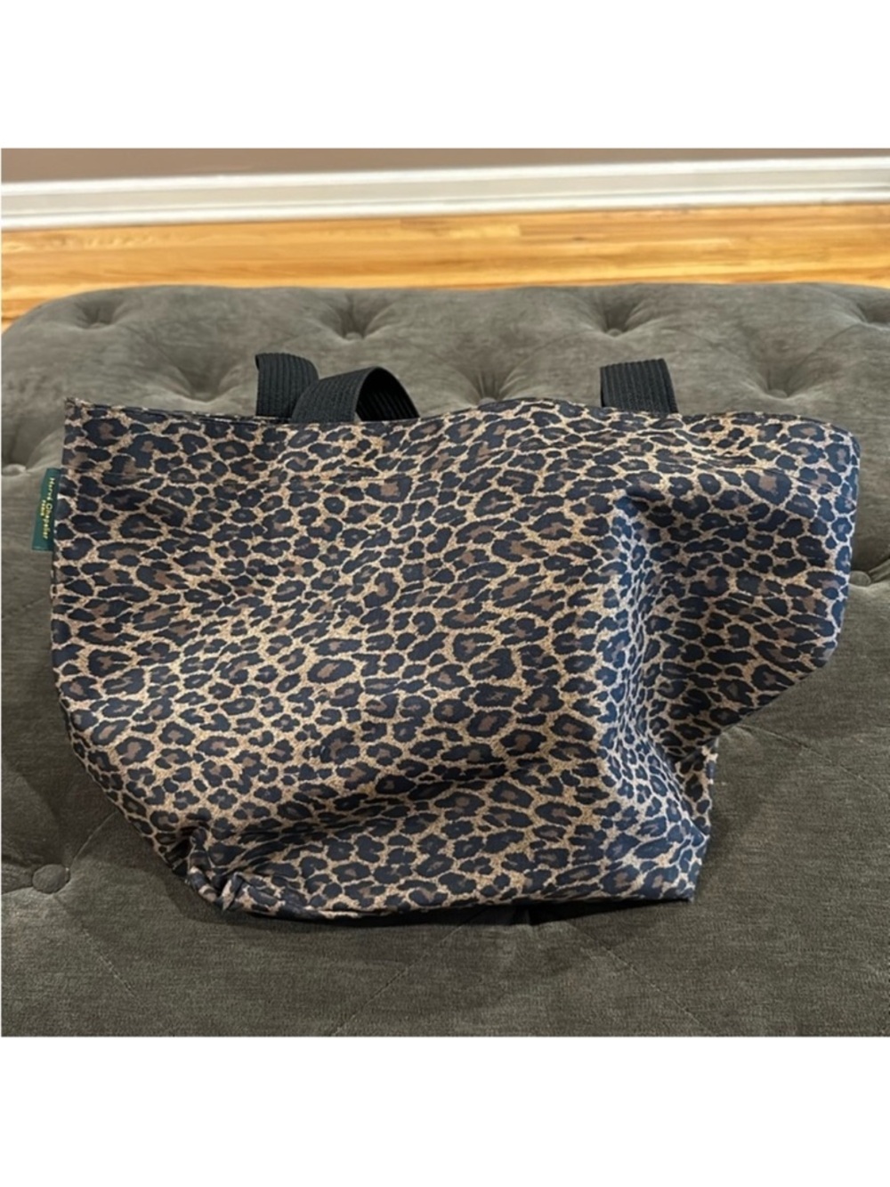 Herve Chapelier Leopard Large Nylon Tote